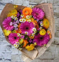 זר פרחים לואיזה