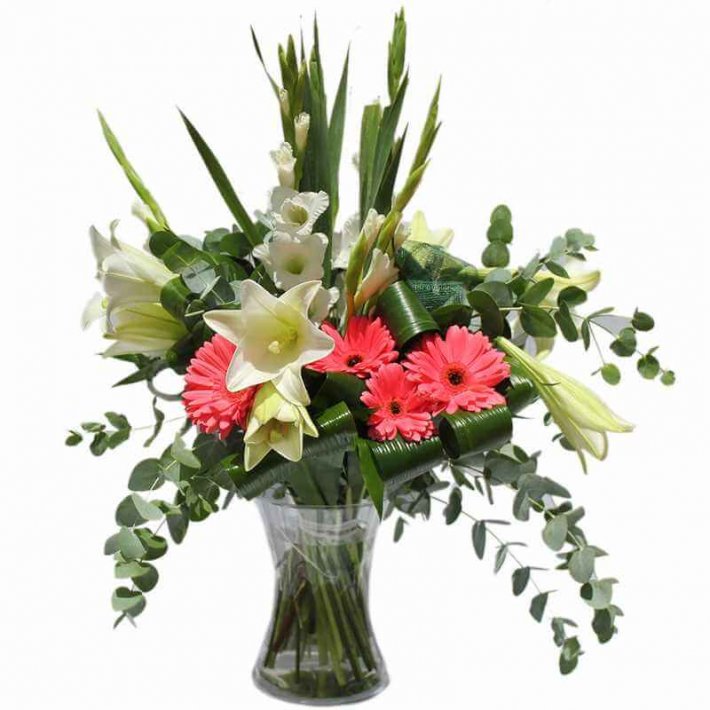 זר פרחים סייפנים בשילוב מיוחד