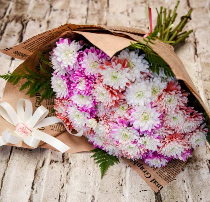 זר פרחים חרצית