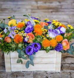 סידור פרחים צבעוני