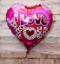 בלון הליום בצורת לב