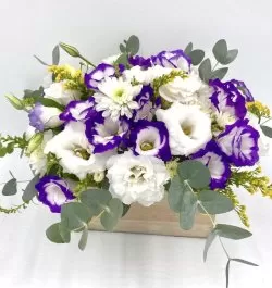 סידור פרחים סגול