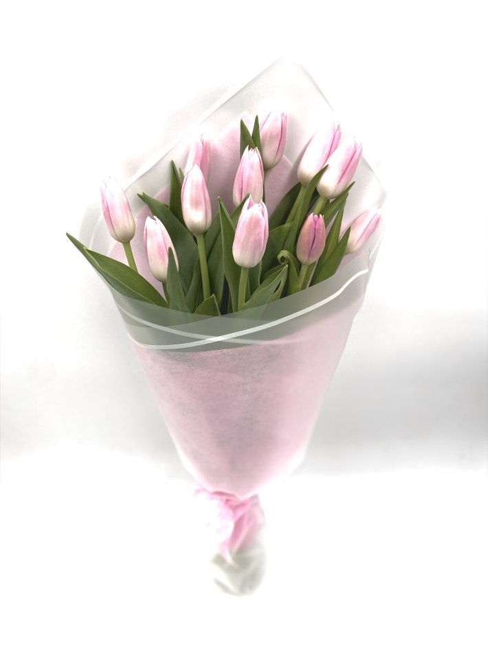 זר טוליפים ורודים