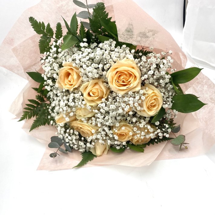 זר פרחים ריבת חלב