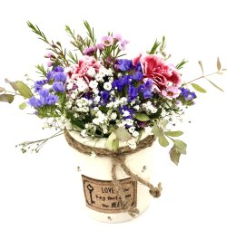 סידור פרחים כפרי